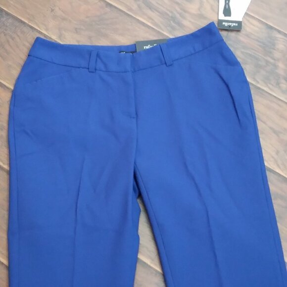 NWT Rafaella | Women's Curvy Fit Slim Leg Crop Ankle Pant Blue | Size 8 - Picture 3 of 11